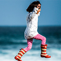 photo of a girl jumping