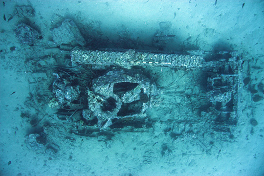 Divers also inspected a second LVT(A)-4 site, this one showing more integrity than the first.