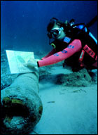 A diver maps the San Pedro.