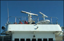 Observation Scientists on Flying Bridge