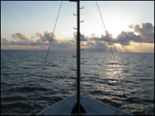 View from the bow of the Nancy Foster.  