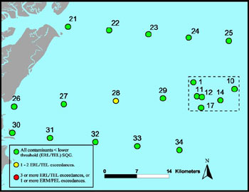 Figure 22. Gray s Reef National Marine Sanctuary Benthic Habitat Map. Source: Kendall et al. 2005