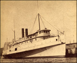 The steamer Portland at dock. 