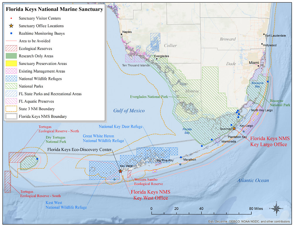 Florida Keys sentinel site map