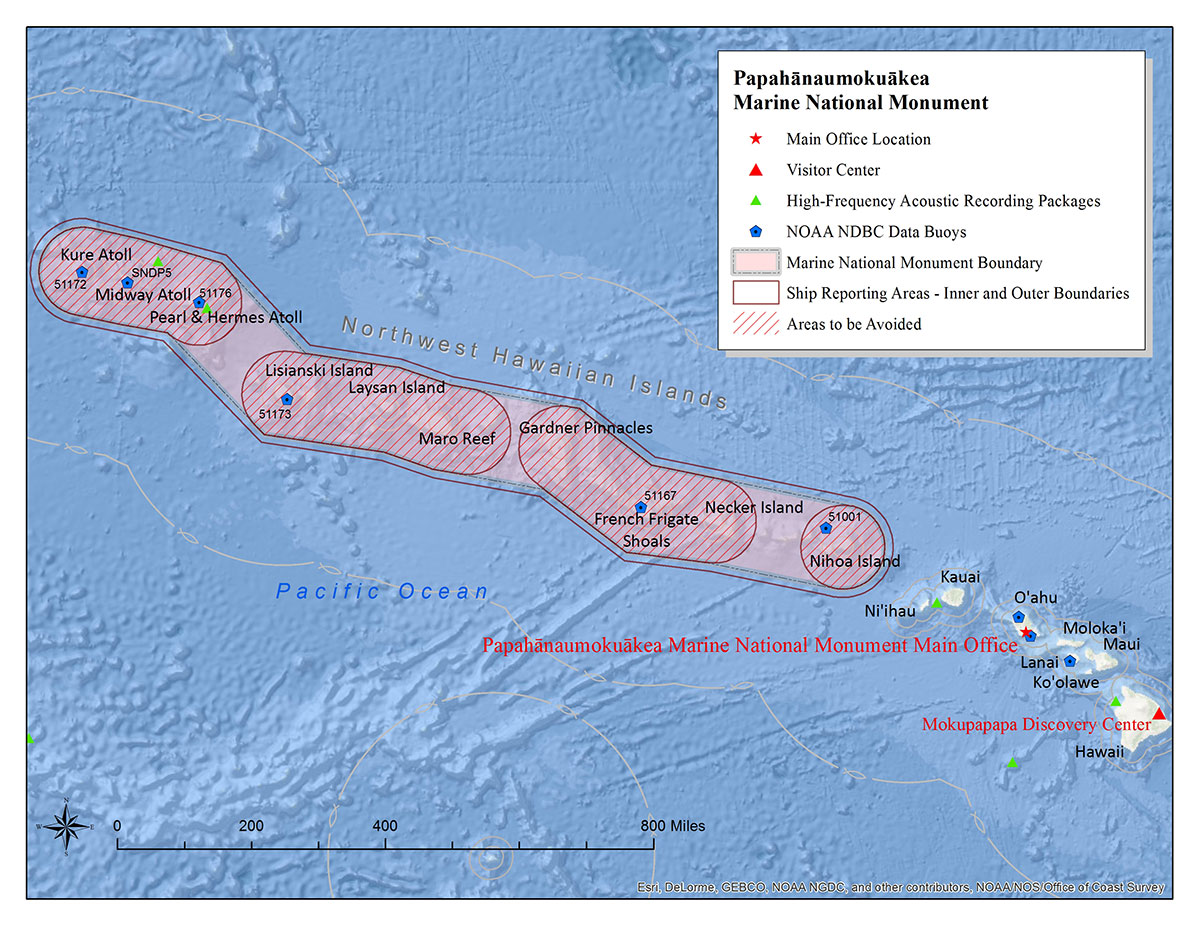 Papahanaumokuakea sentinel site map