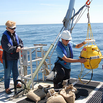 researchers aboard a vessel