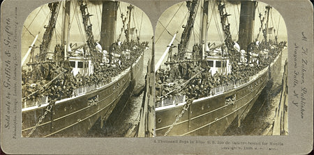 photo of troop aboard the SS City of Rio De Janeiro bound for Manila