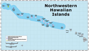 Map of Northwestern Hawaiin Islands