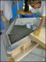 Mixing cement during restoration process