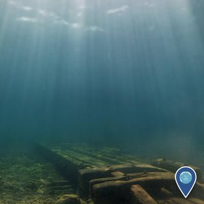 wreck of the american union resting in 10 feet of water