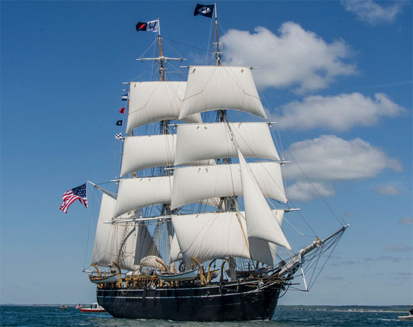 photo of the Morgan sailing