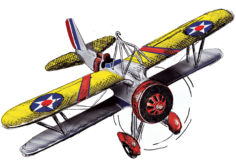 illustration of Sparrowhawk scout plane