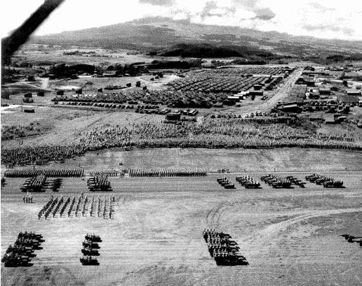 Camp Maui, home of the 4th Marine Division located near Ha`ika, February 1944 - November 1945.