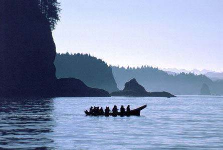 tribal journey canoe paddlers