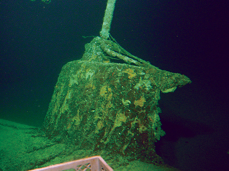 conning tower of the mini submarine sunk by the USS Ward