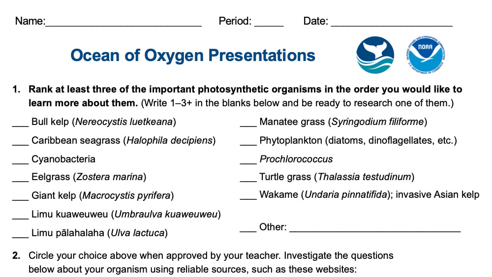 Preview of Ocean of Oxygen Presentation Handout