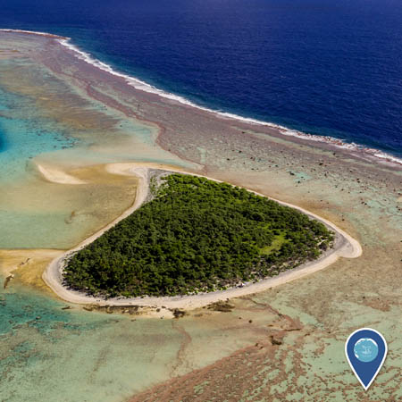 aerial view of Rose Atoll