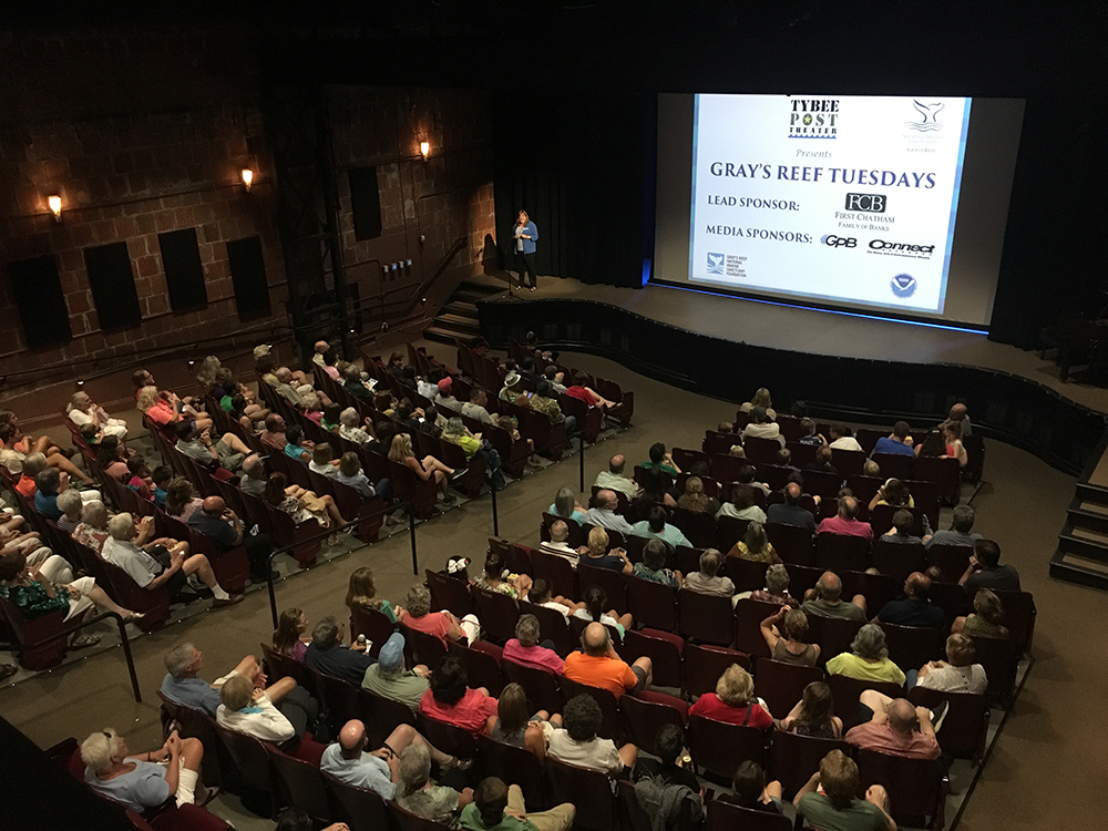 audience members at the gray's reef film festival