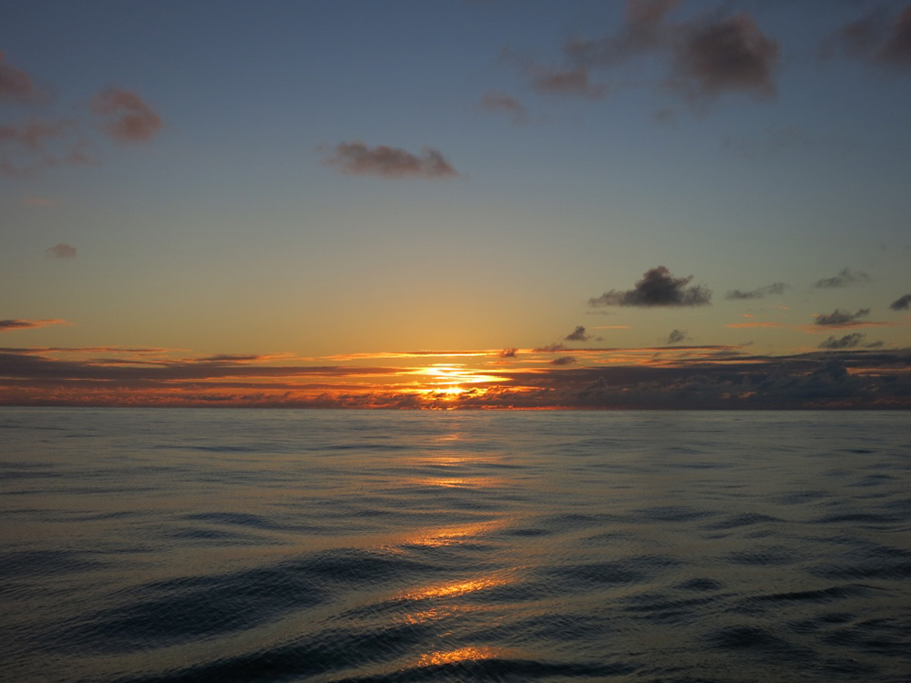 sunset over the ocean