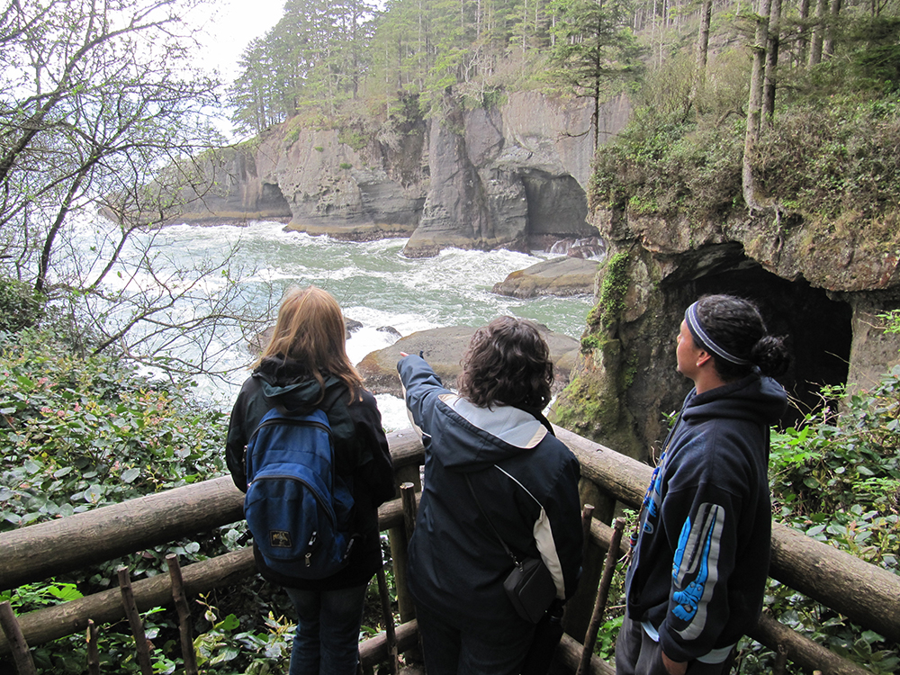visitors at cape flattery