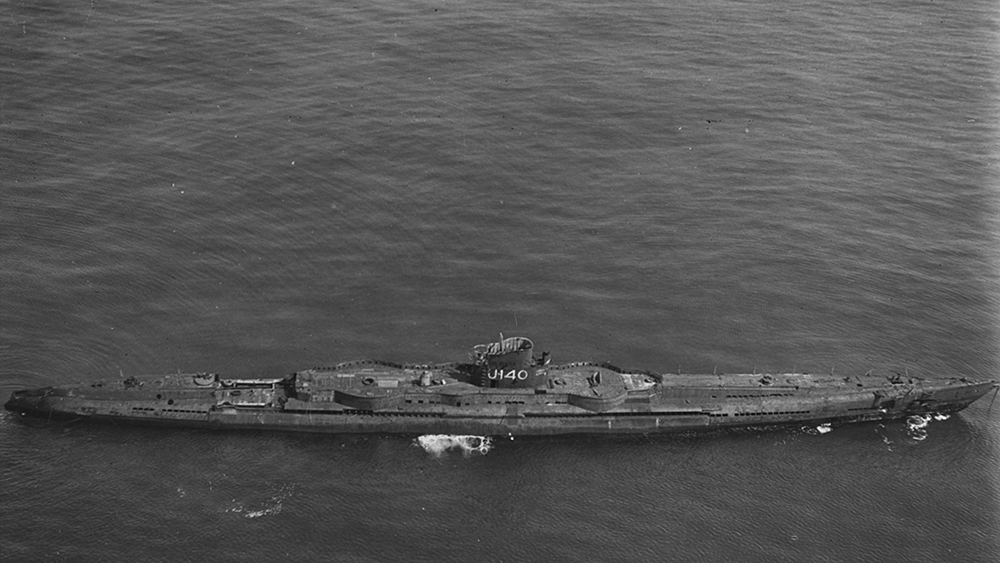 German U-boat U-140 on the water
