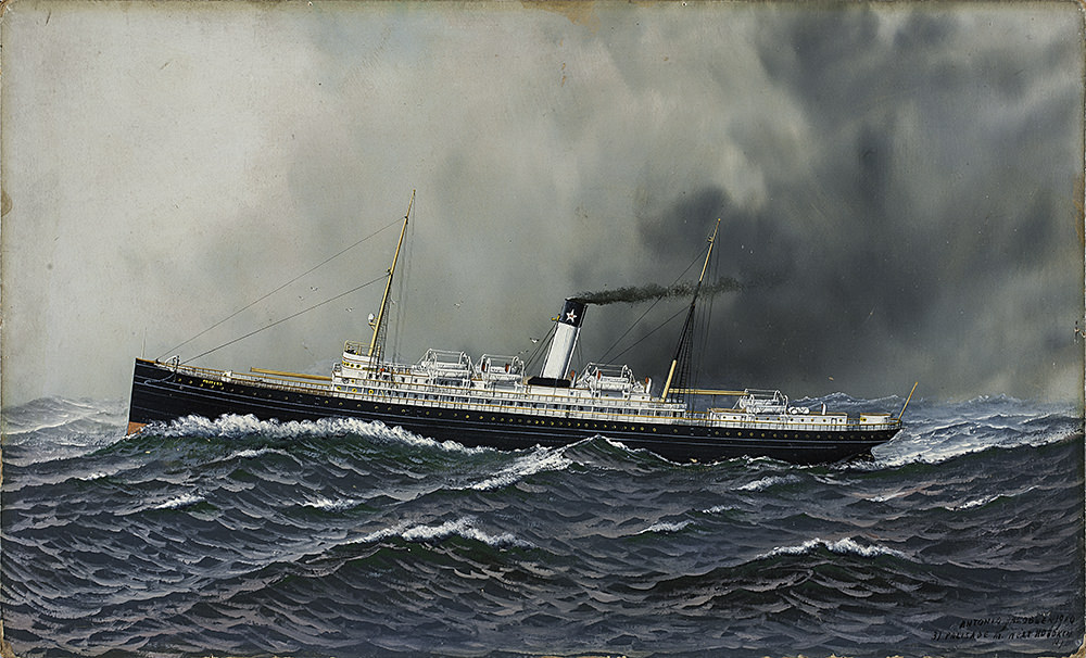 painting of the steamship proteus