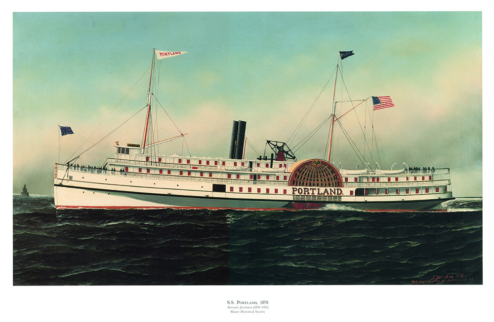 painting of the steamship portland