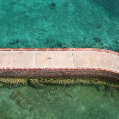 Fort Jefferson moat from above