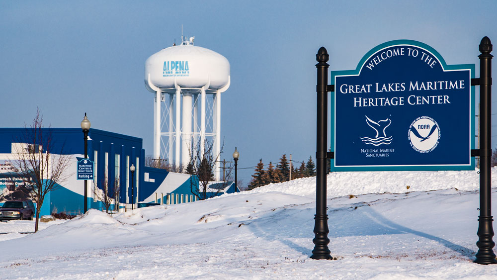 Great Lakes Maritime Heritage center sign