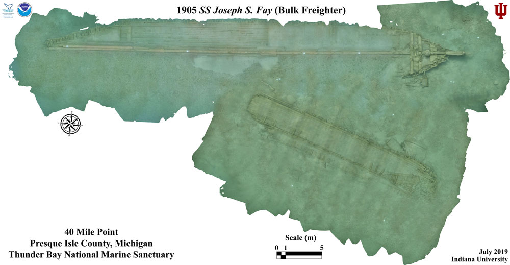 Photomosaic image of a shipwreck