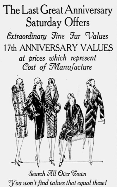an old advertisement for fur coats