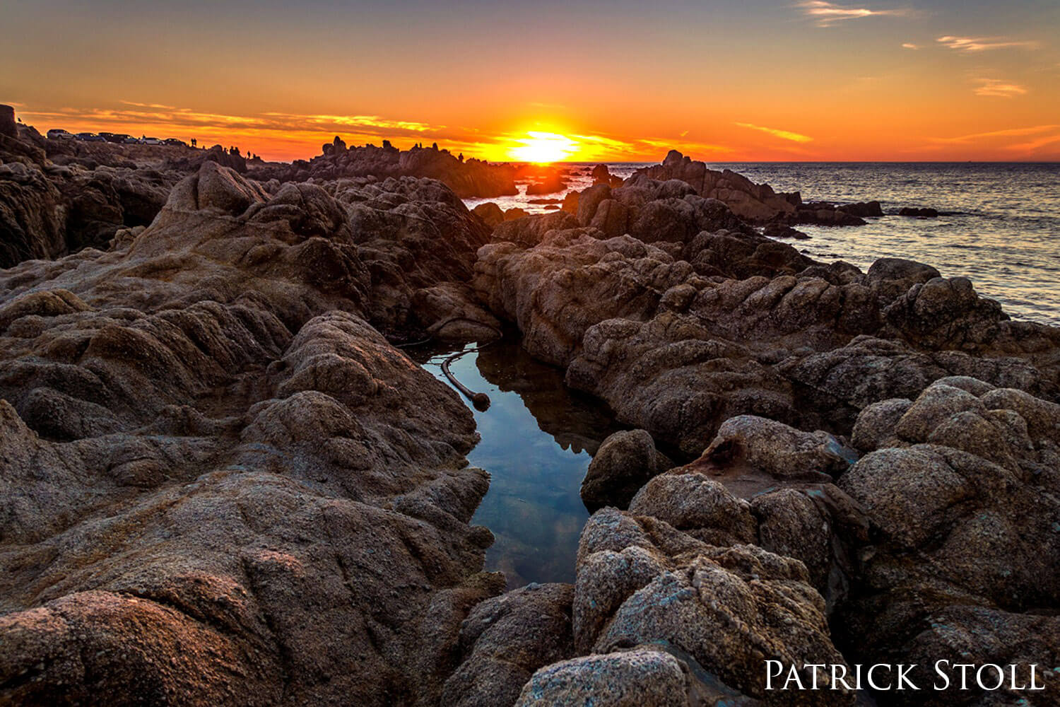 Tide pool at sunset.