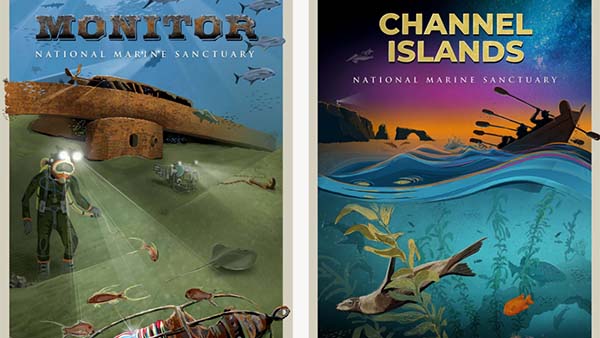 Monitor and Channel Islands posters