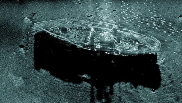 Scan of a shipwreck