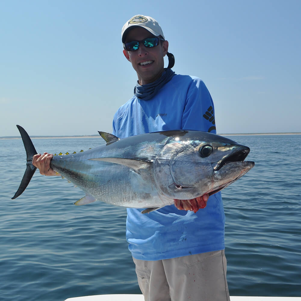 Kevin Blinkoff holding a tuna