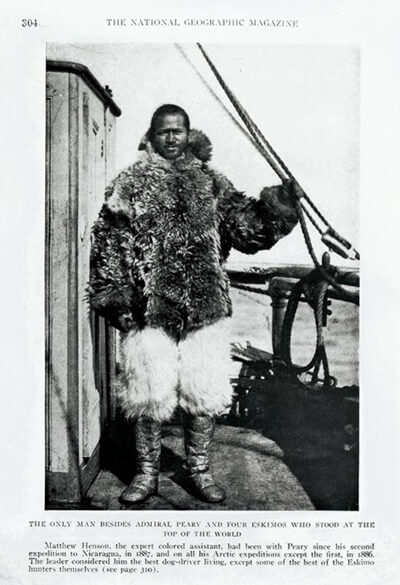 National Geographic clipping of Matthew Henson