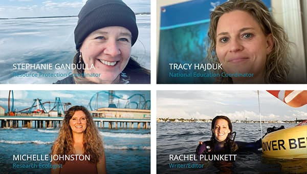 4 headshots of women who work in marine careers