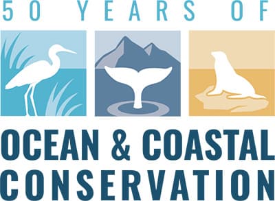 50 Years of Ocean and Coastal Conservation logo