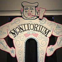monitorium entrance exhibit, a cardboard figure of a monitor crew member