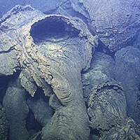 volcanic rock underwater