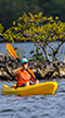 A Kayaker paddling