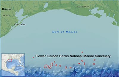 Flower Garden Banks National Marine Sanctuary map