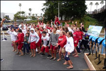 Santa Cruz junior lifeguards cheer the new Sanctuary Exploration Center