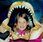 child and shark teeth