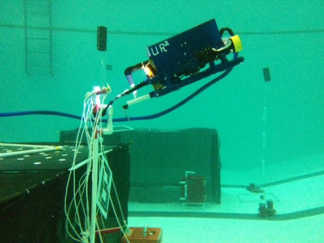 ROV performing task under water