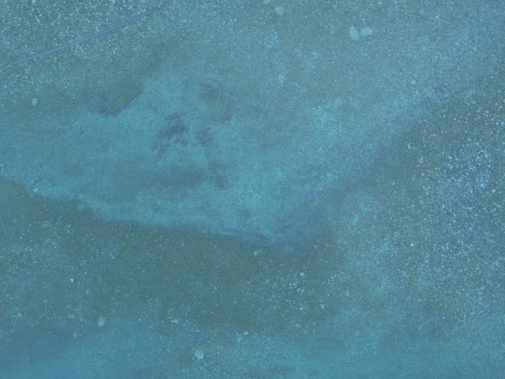 image of a shipwreck taken above by a uas