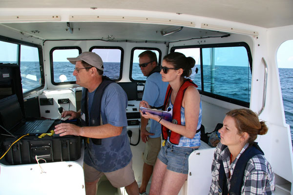 photo of students mapping the wreck