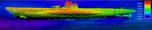 photo of u576 sonar