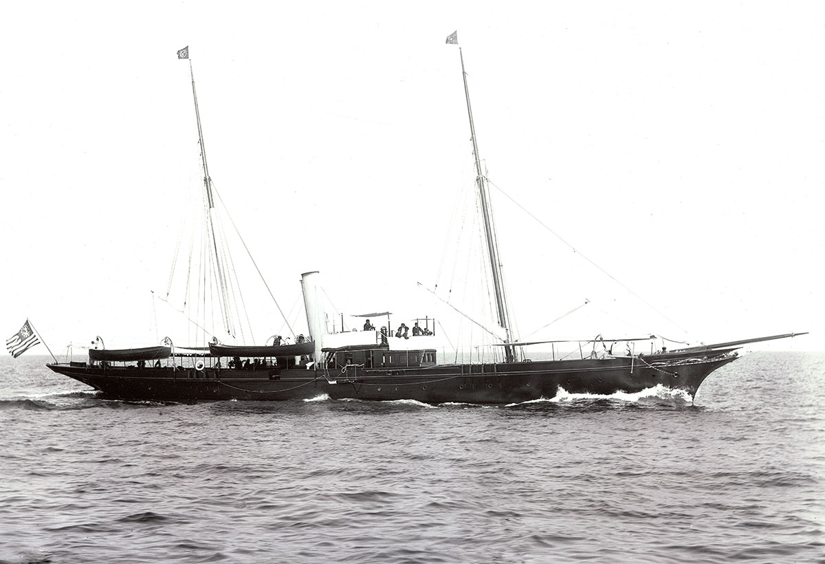 Photo of Ituna as a luxury steam yacht.