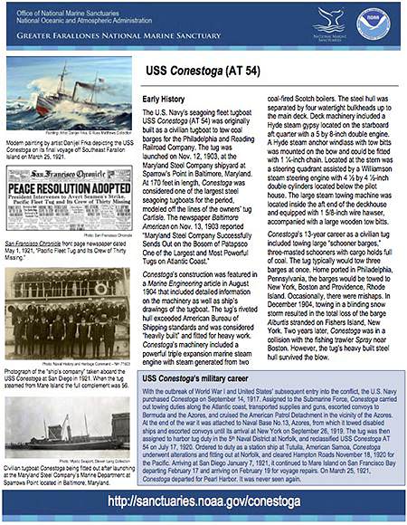 one pager on the uss conestoga (AT 54)